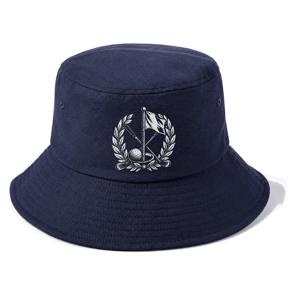 Flag And Ball Crest Golf Life Bucket Hat – Twilight Navy