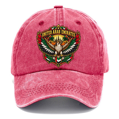 United Arab Emirates Retro Badge Country Logos Classic Cap – Pomegranate Blush
