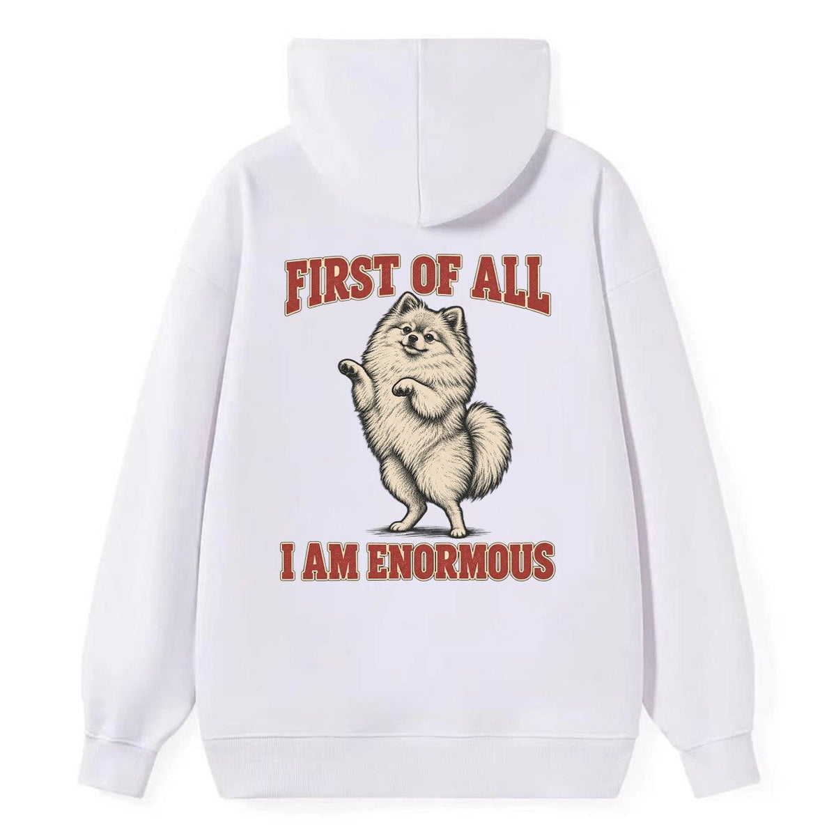 Pomeranian Dog Declarations Classic Pullover Hoodie – White