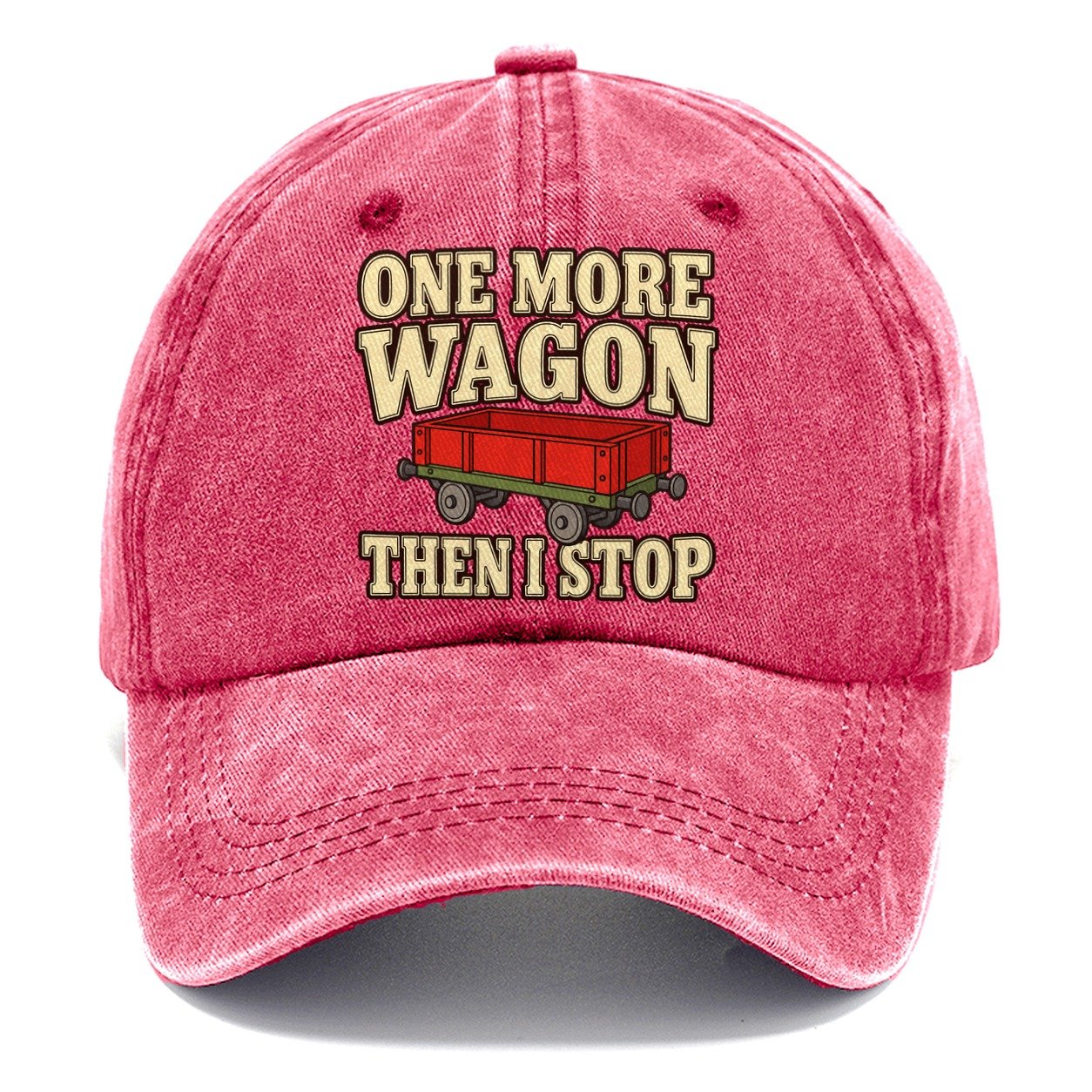One More Wagon Then I Stop Model Railways Classic Cap – Pomegranate Blush
