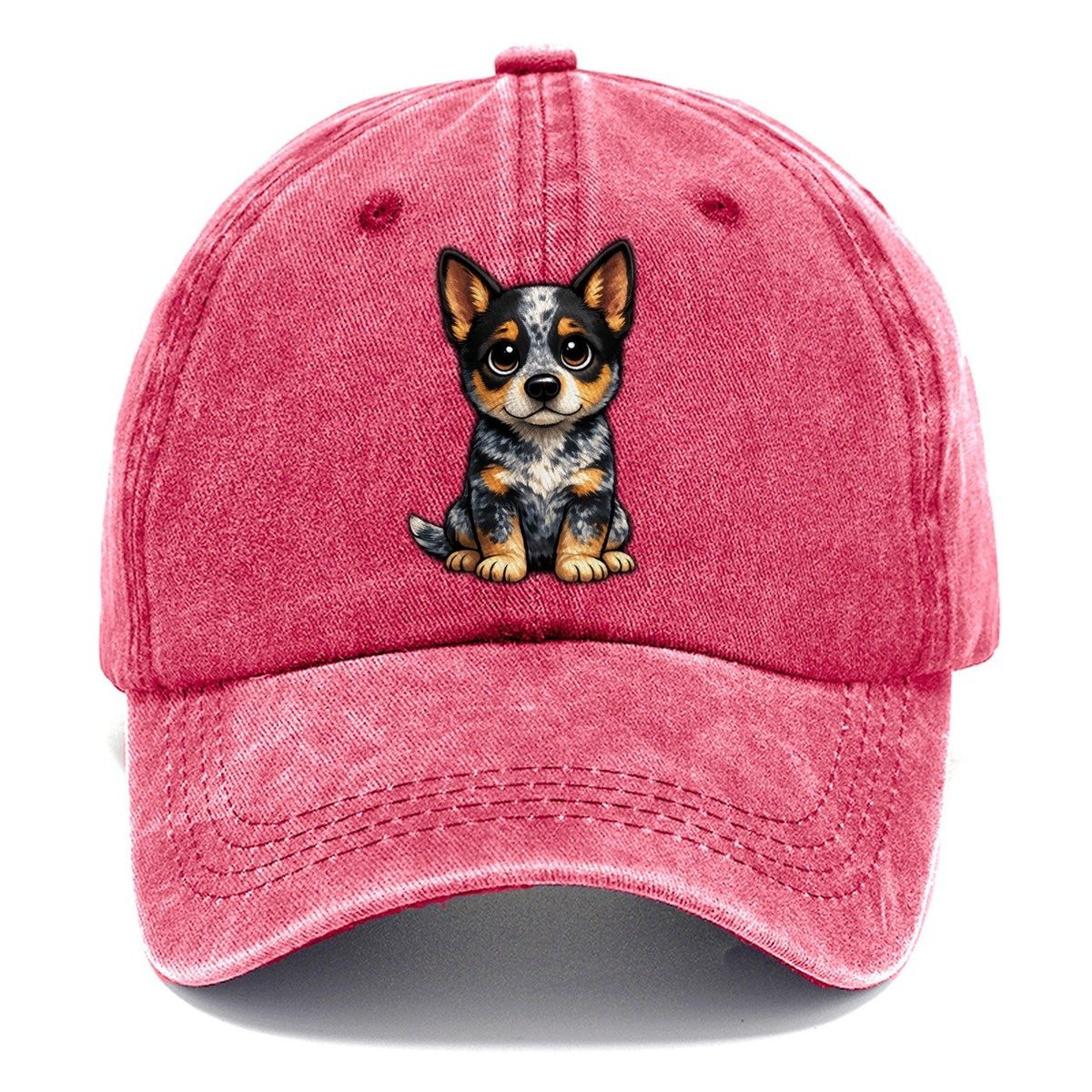 Australian Cattle Dog Sitting Sweetheart Classic Cap – Pomegranate Blush