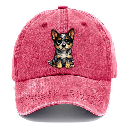 Australian Cattle Dog Sitting Sweetheart Classic Cap – Pomegranate Blush