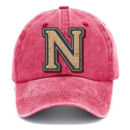 Varsity Chenille N Monogram Classic Cap – Pomegranate Blush