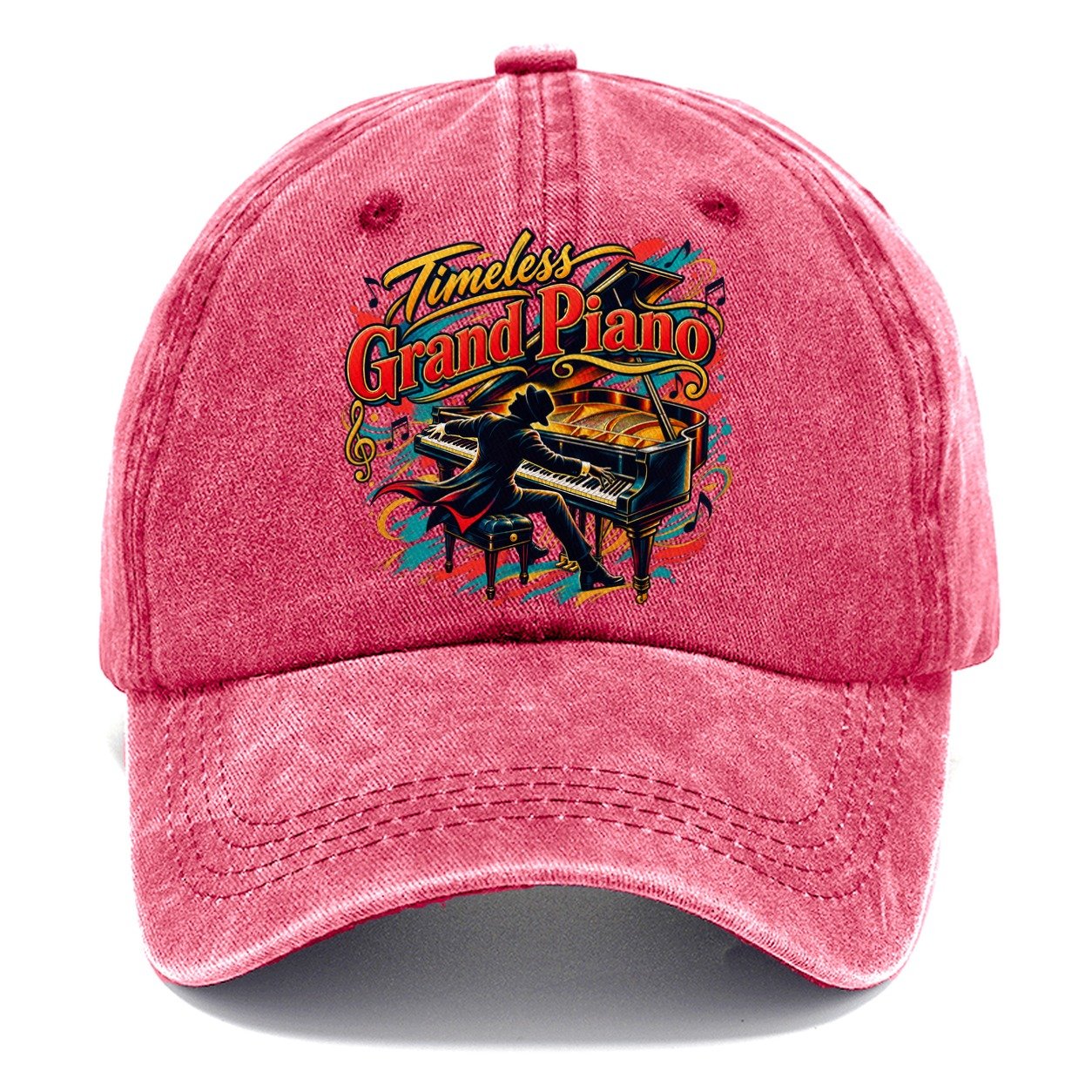 Timeless Grand Piano Music Instruments Classic Cap – Pomegranate Blush