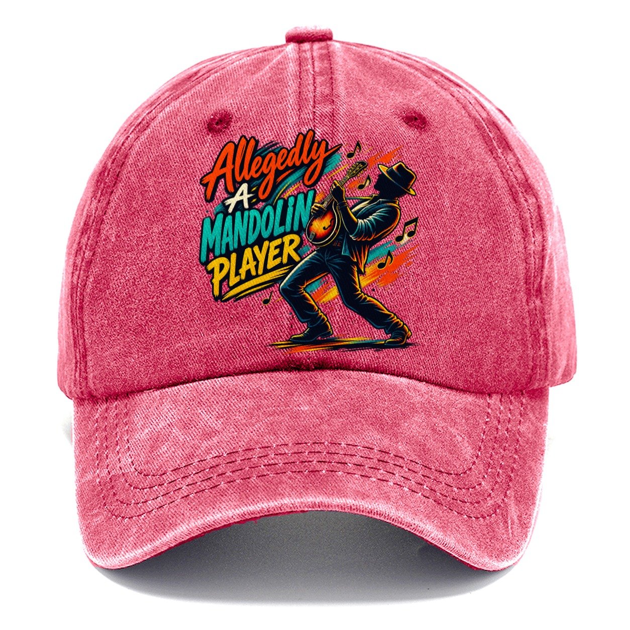 Allegedly A Mandolin Player Music Instruments Classic Cap – Pomegranate Blush