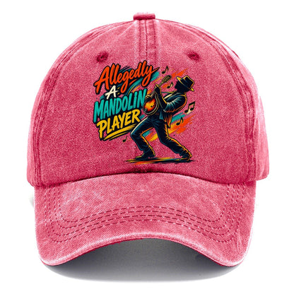 Allegedly A Mandolin Player Music Instruments Classic Cap – Pomegranate Blush