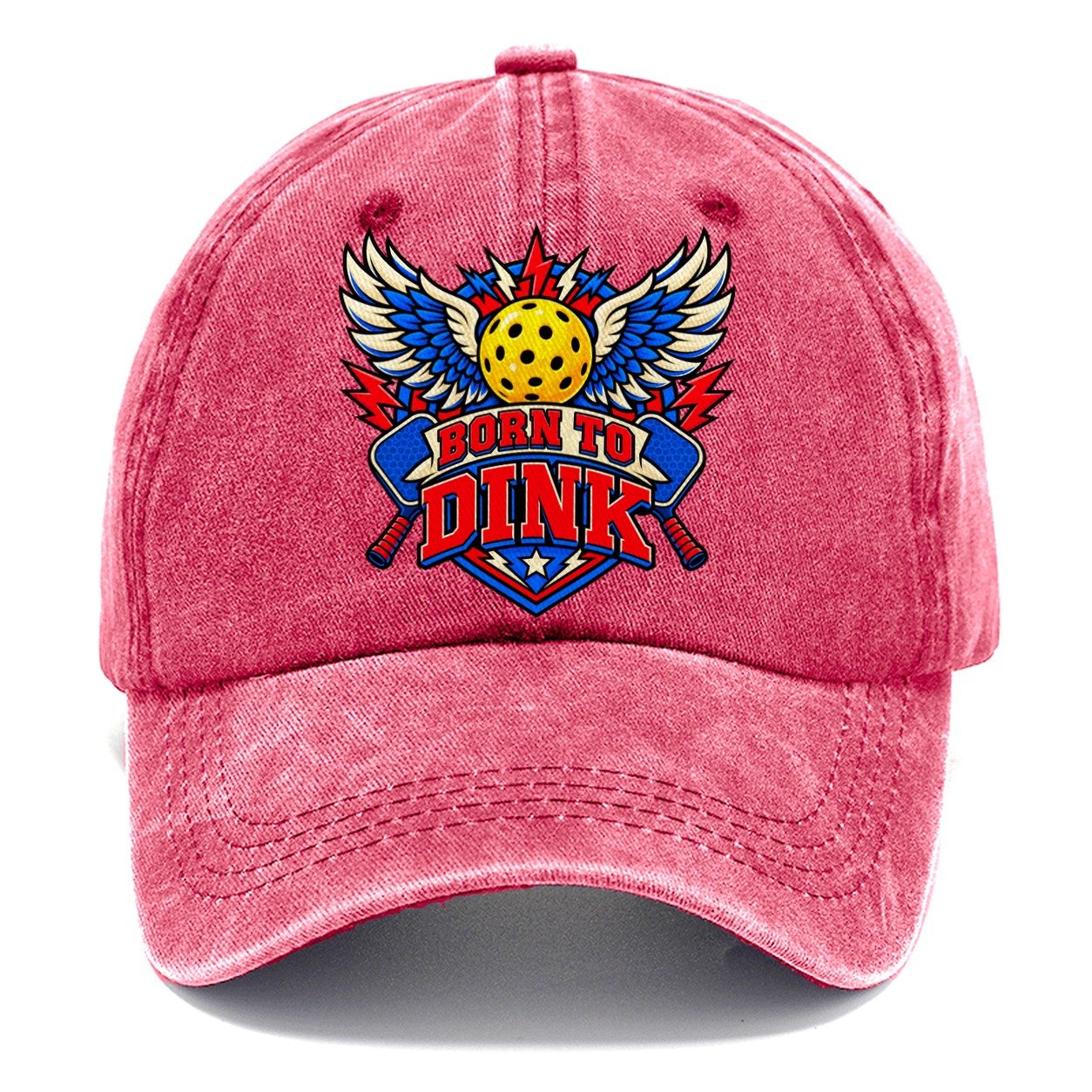 Born To Dink Pickleball Life Classic Cap – Pomegranate Blush