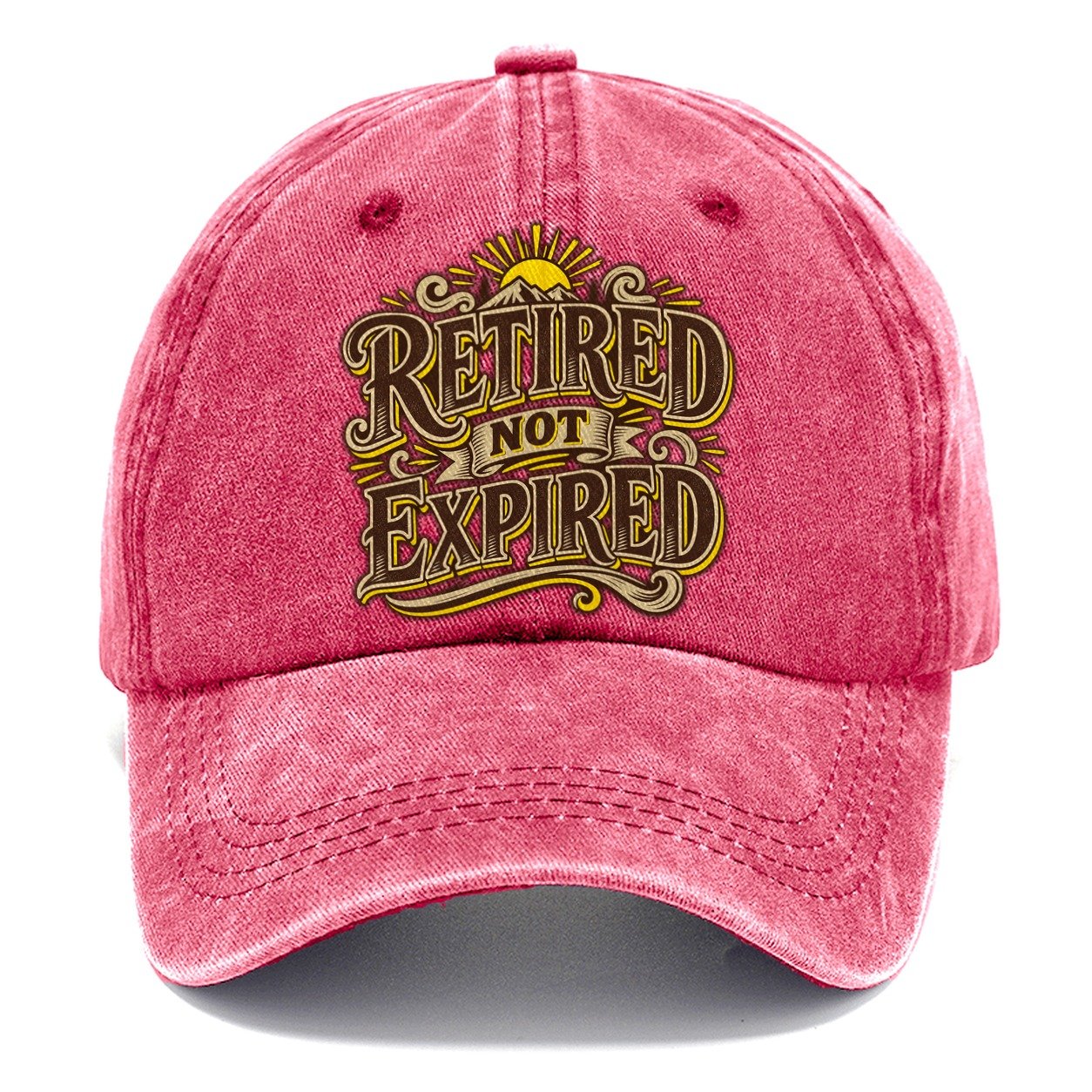 Retired Not Expired Retired Living Classic Cap – Pomegranate Blush