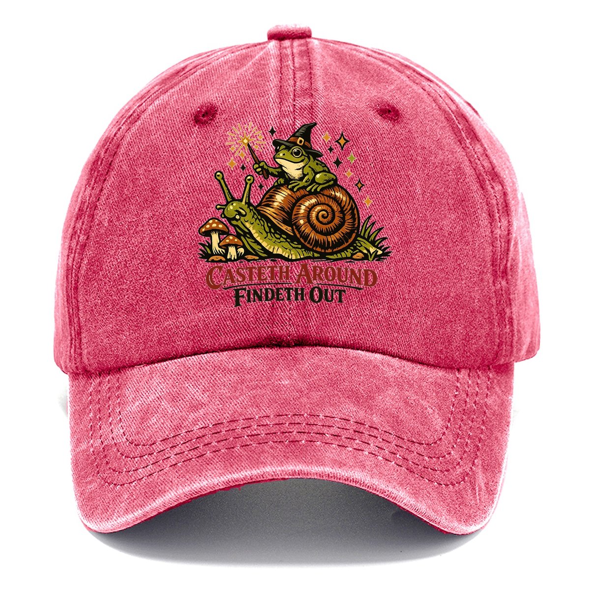 Casteth Around Findeth Out Classic Cap – Pomegranate Blush