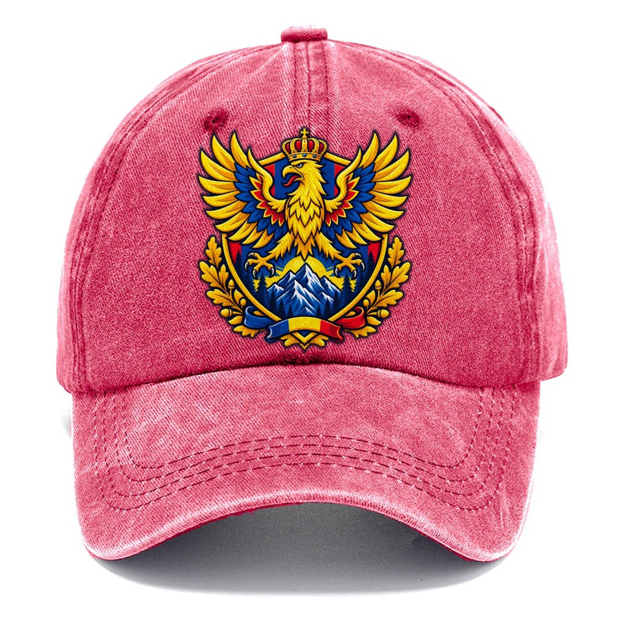 Romania Heraldic Crest Country Logos Classic Cap – Pomegranate Blush
