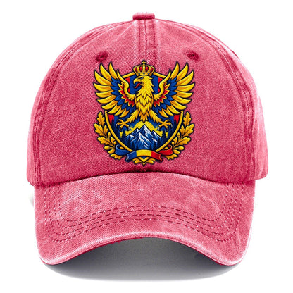 Romania Heraldic Crest Country Logos Classic Cap – Pomegranate Blush