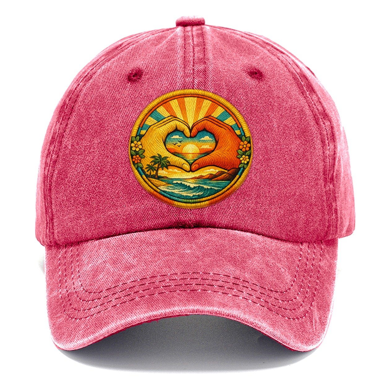 Golden Peace Classic Cap – Pomegranate Blush