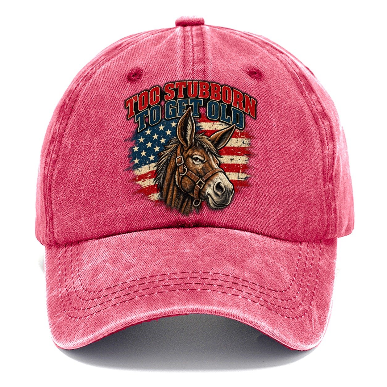 Too Stubborn To Get Old Old Man Strong Classic Cap – Pomegranate Blush