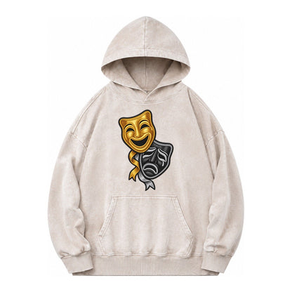 Broadway Masks Vintage Washed Hoodie – Off White