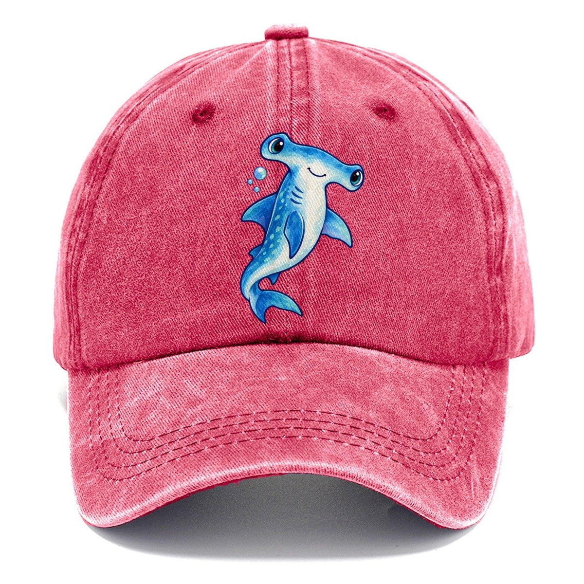 Hammerhead Shark Upward Swim Sea Sprite Classic Cap – Pomegranate Blush