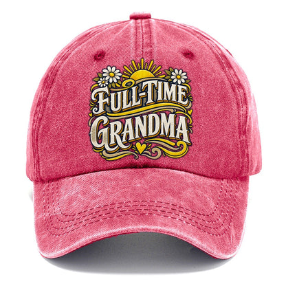 Full Time Grandma Retired Living Classic Cap – Pomegranate Blush
