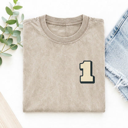 Number 1 Left Chest Vintage T-shirt – Off White