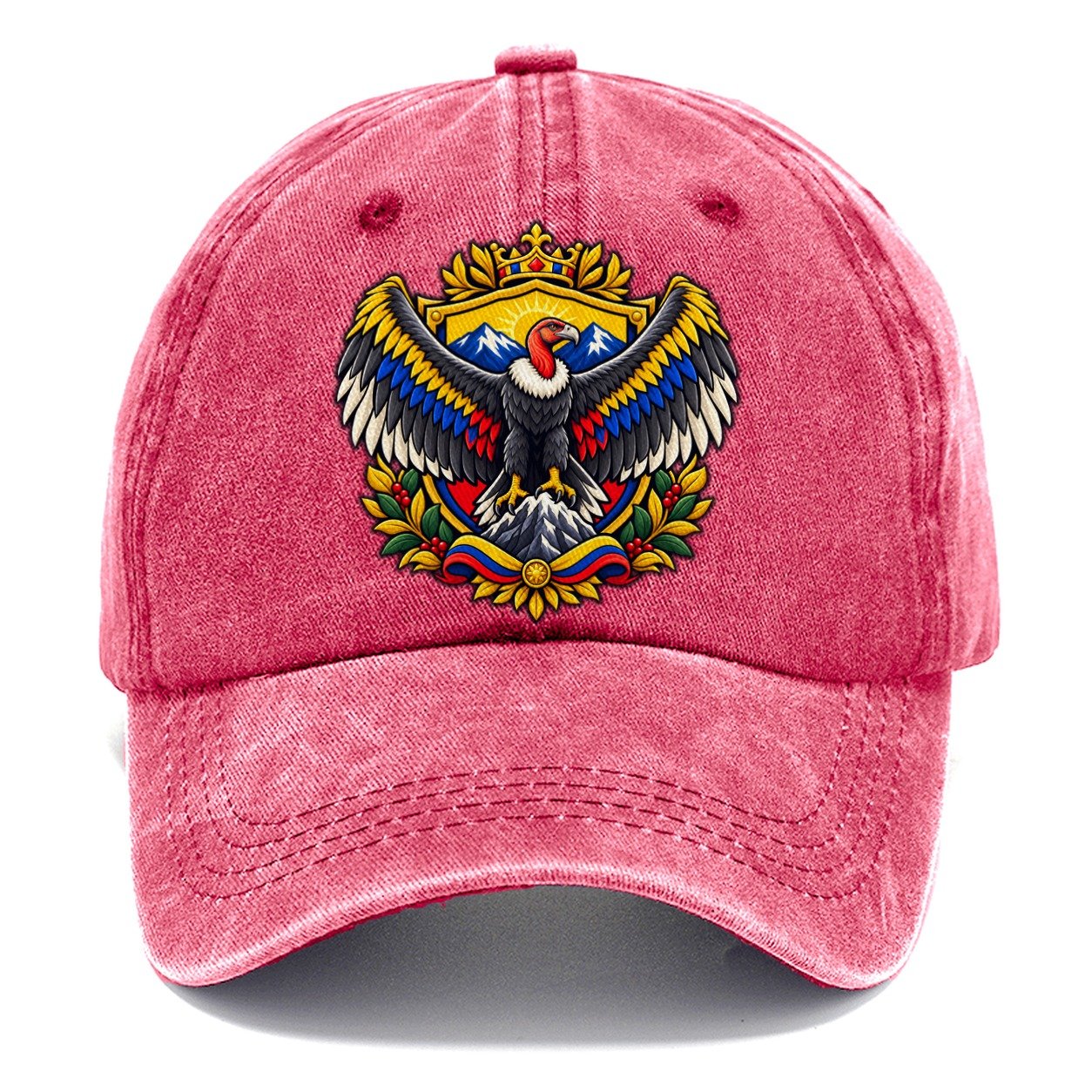 Colombia Heraldic Crest Country Logos Classic Cap – Pomegranate Blush