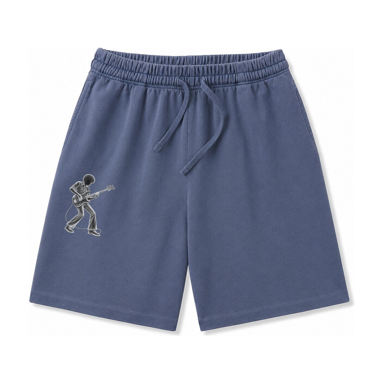 Bass Guitarist Slap Technique Washed Shorts – Navy Blue