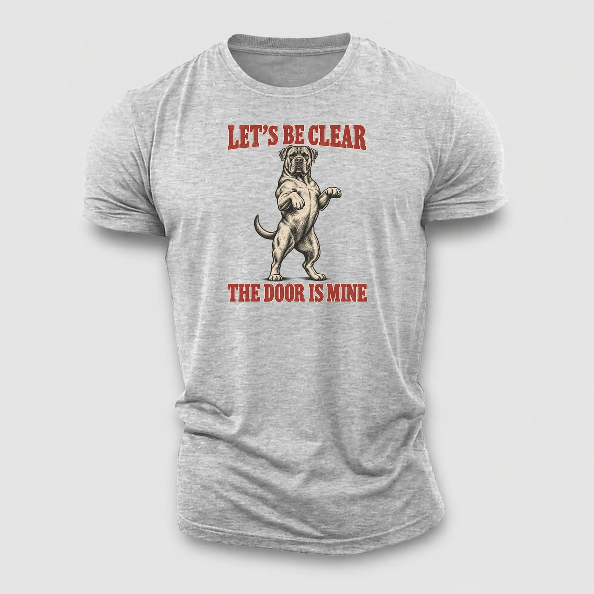 Cane Corso Dog Declarations Cotton T-Shirt – Sport Grey