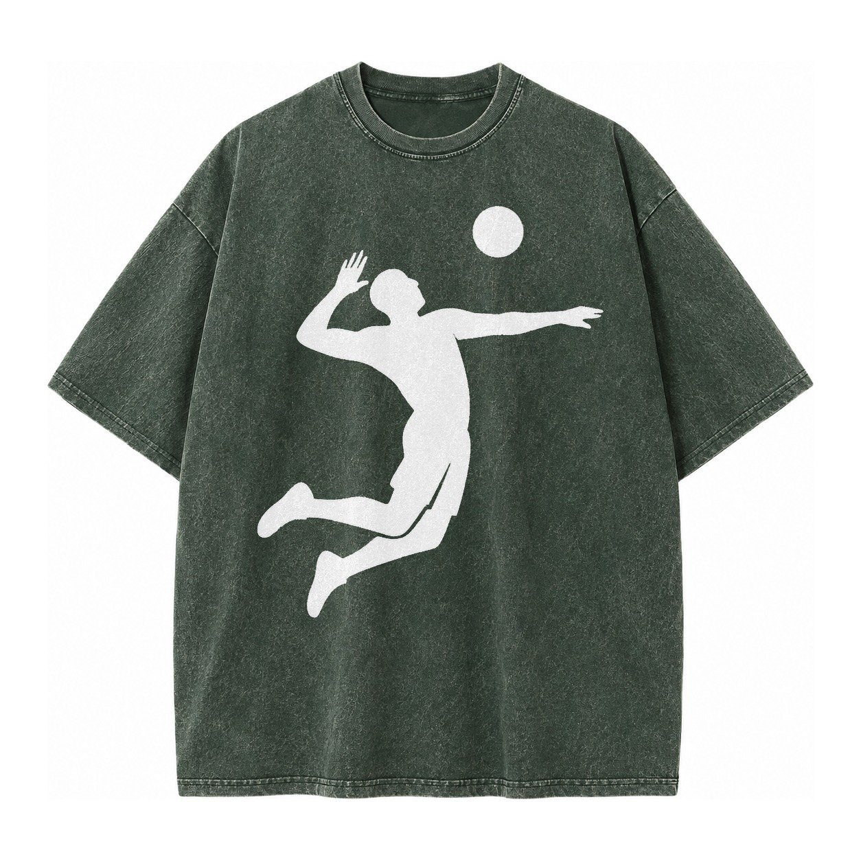 Volleyball Spike Vintage T-shirt – Forest Mist