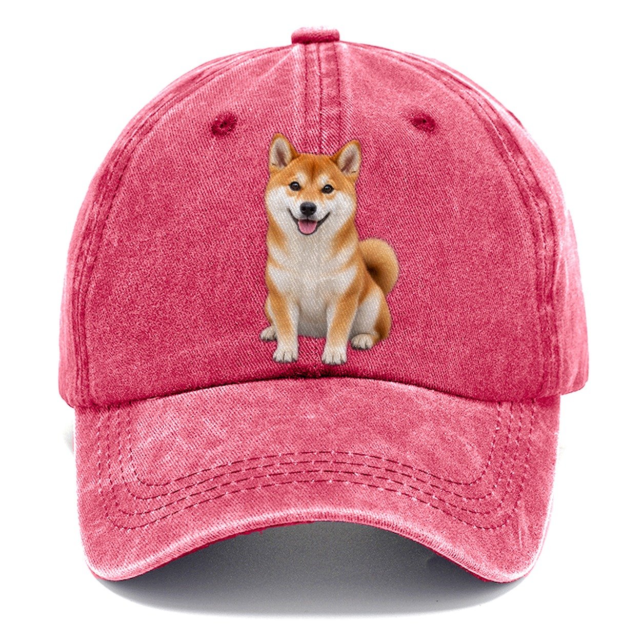 Shiba Inu Sitting Top Breeds Classic Cap – Pomegranate Blush