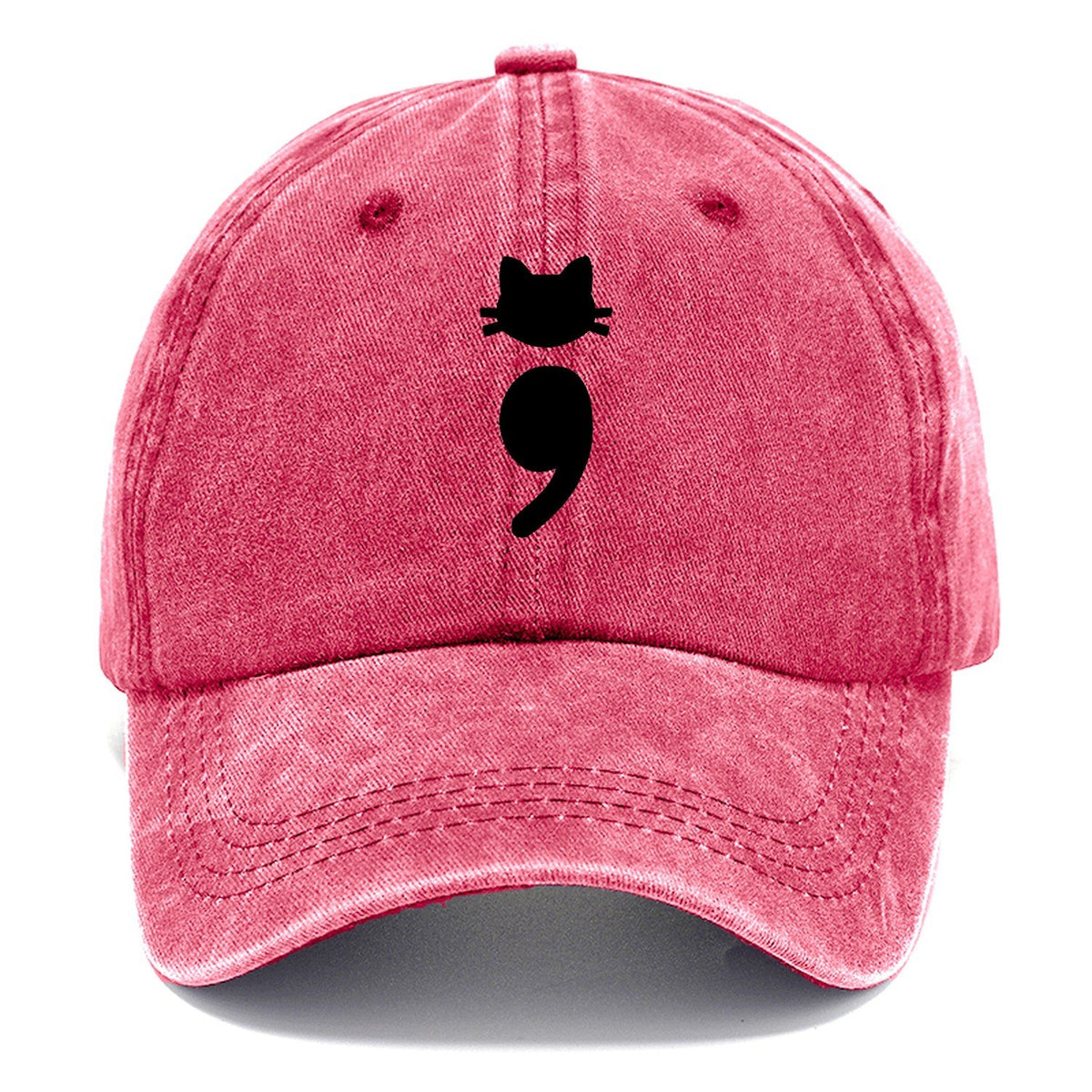 Black Cat Semicolon Classic Cap – Pomegranate Blush