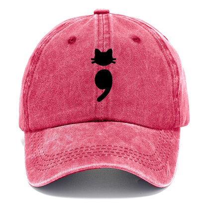Black Cat Semicolon Classic Cap – Pomegranate Blush