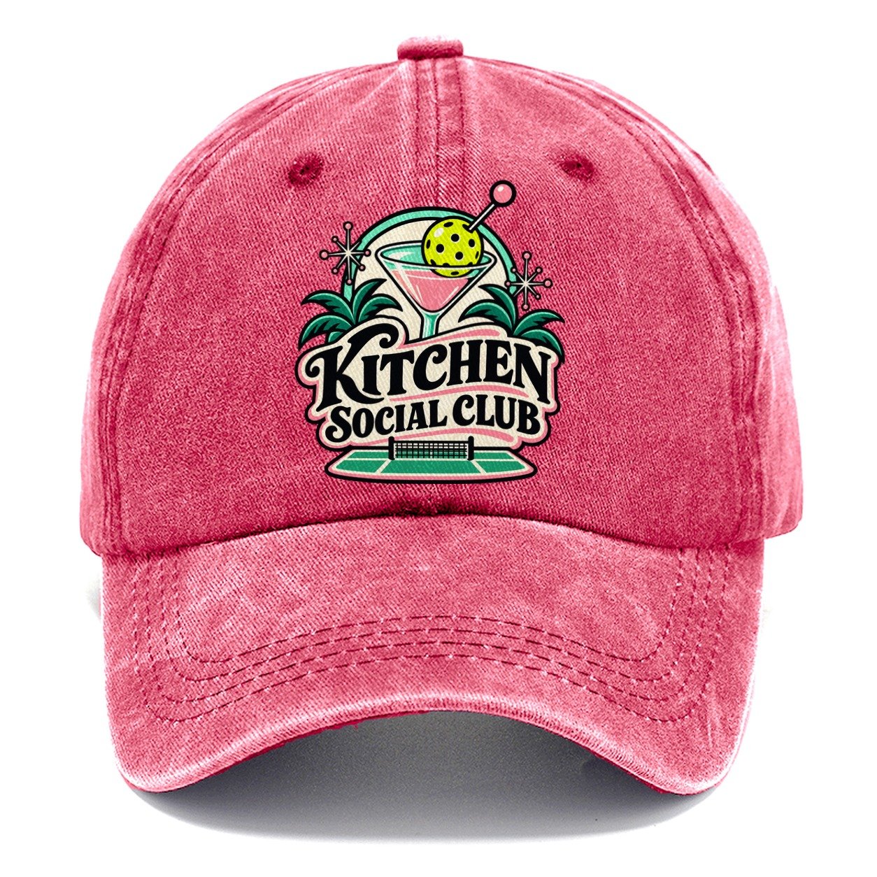 Kitchen Social Club Pickleball Life Classic Cap – Pomegranate Blush