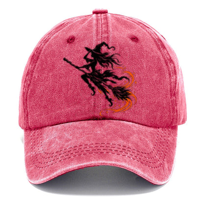 Airborne Witch On A Broom Witch Magic Classic Cap – Pomegranate Blush