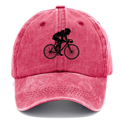 Cyclist Silhouette Classic Cap – Pomegranate Blush