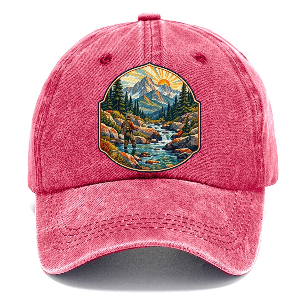Mountain Creek Headwaters Fishing Club Classic Cap – Pomegranate Blush