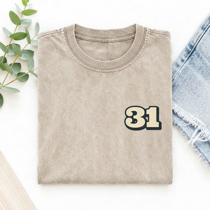 Number 31 Left Chest Vintage T-shirt – Off White