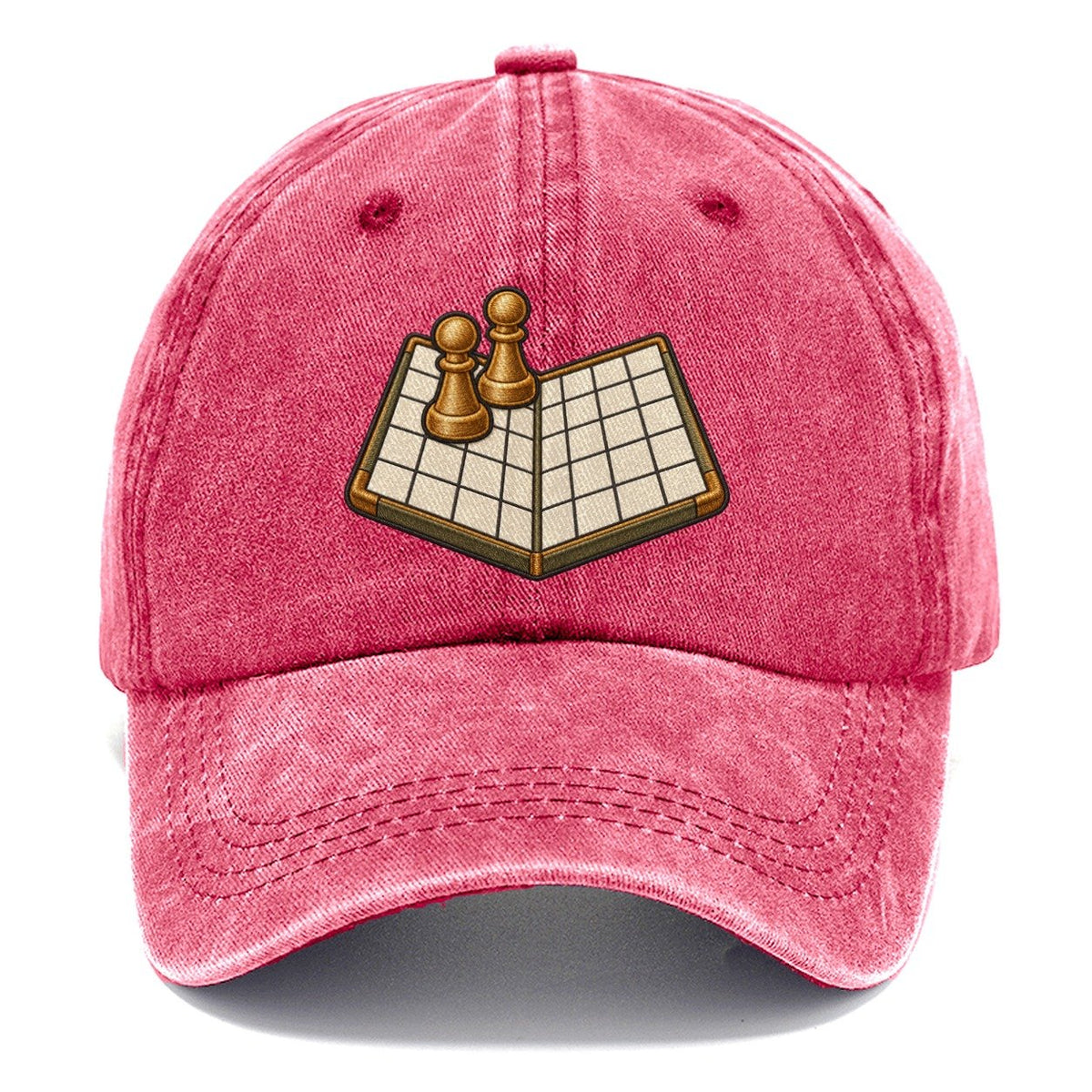 Open Folded Board With Two Pawns Board Games Classic Cap – Pomegranate Blush