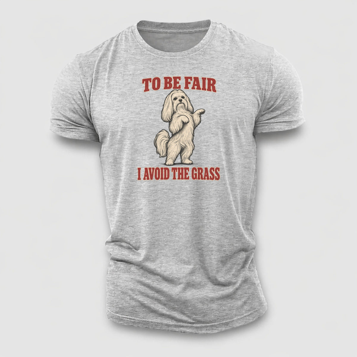 Maltese Dog Declarations Cotton T-Shirt – Sport Grey