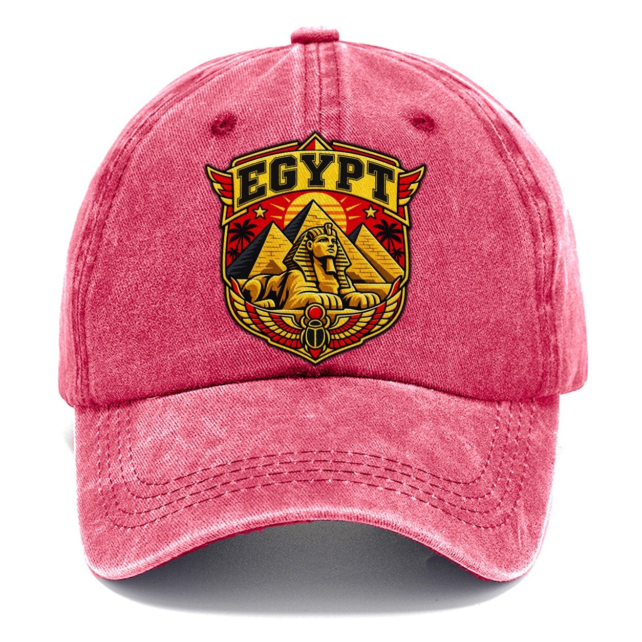 Egypt Retro Badge Country Logos Classic Cap – Pomegranate Blush