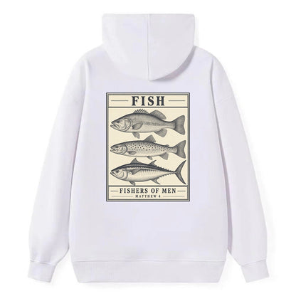 Fish Specimen Plate Creature Canticle Classic Pullover Hoodie – White