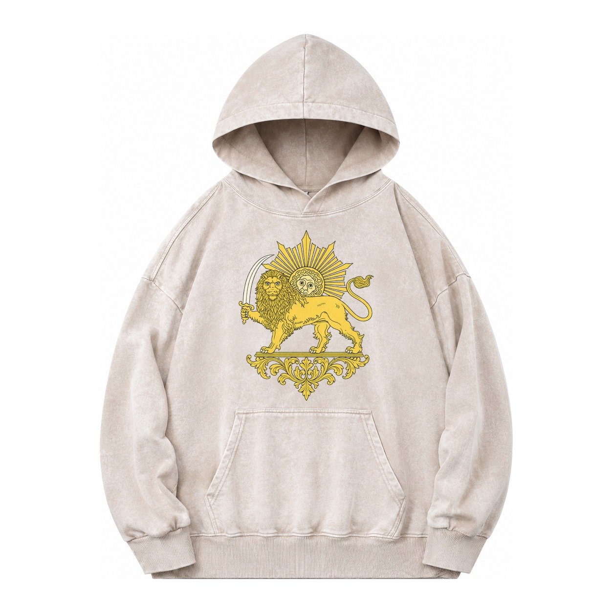 Shir O Khorshid Vintage Washed Hoodie – Off White
