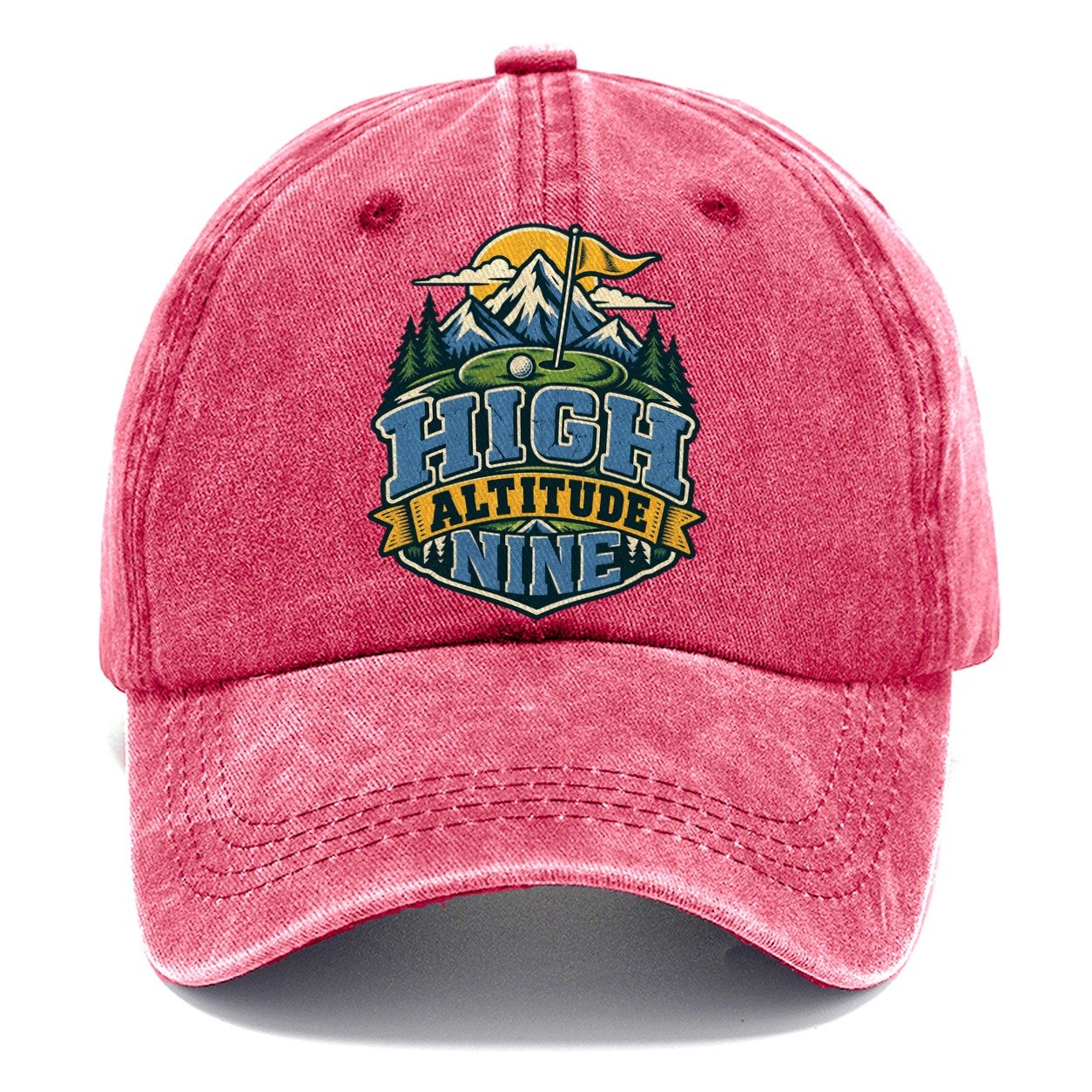 High Altitude Nine Golf Life Classic Cap – Pomegranate Blush