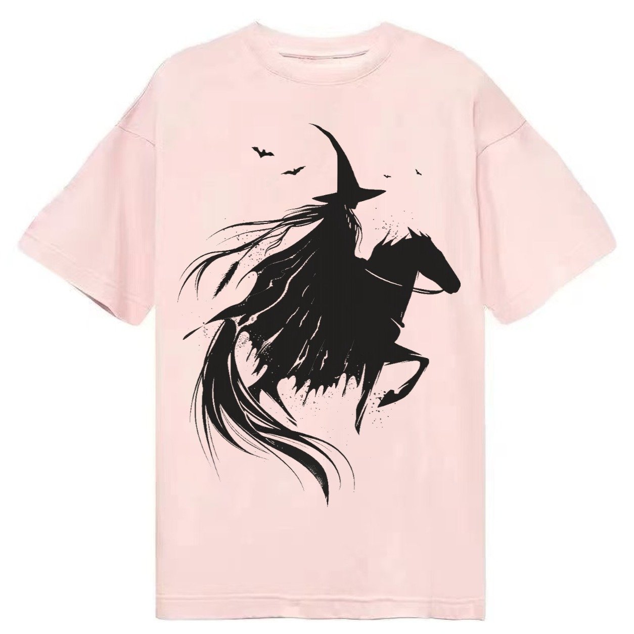 Witch On Horse Classic T-shirt – Pink