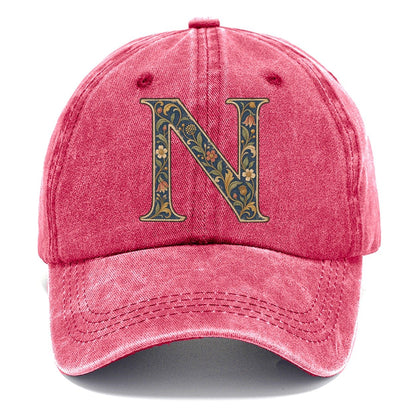 Wildflower N Monogram Classic Cap – Pomegranate Blush