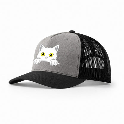Black Cat Trucker Hat – Grey-Black
