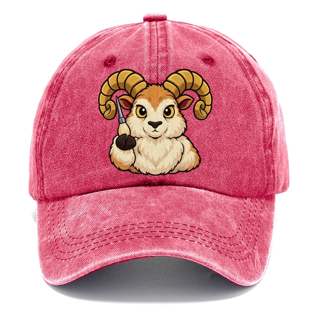 Ram With An Awl Leathercraft Classic Cap – Pomegranate Blush