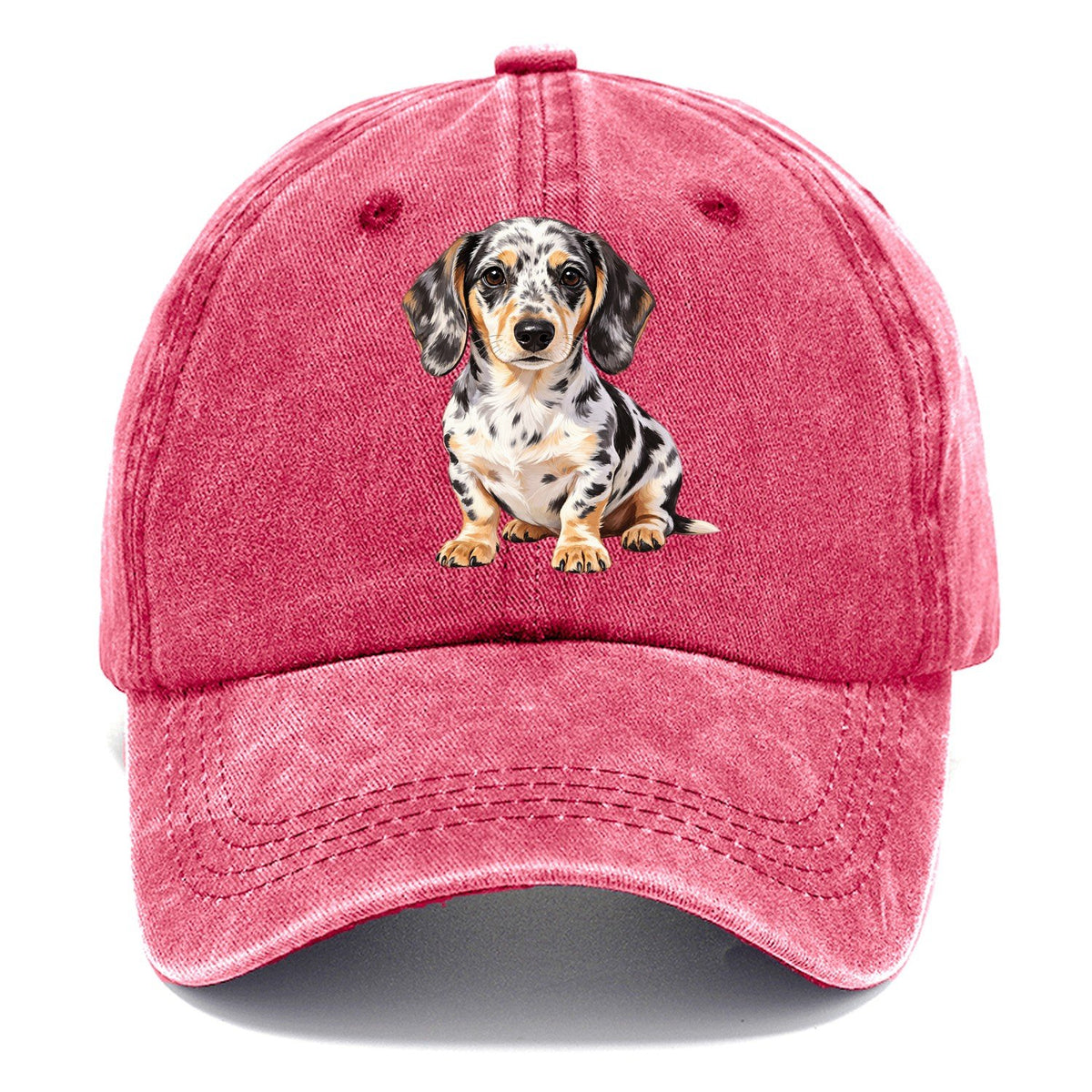 Dachshund Transparent Classic Cap – Pomegranate Blush