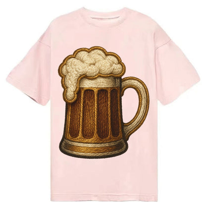 Beer Mug Frosted Mug With Foam Head Classic T-shirt – Pink