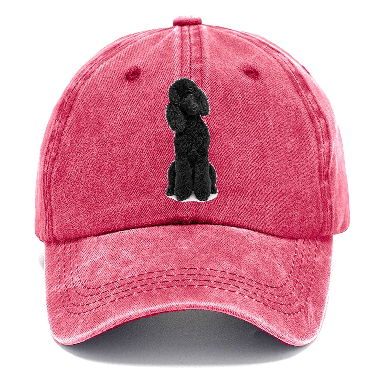 Black Poodle Classic Cap – Pomegranate Blush