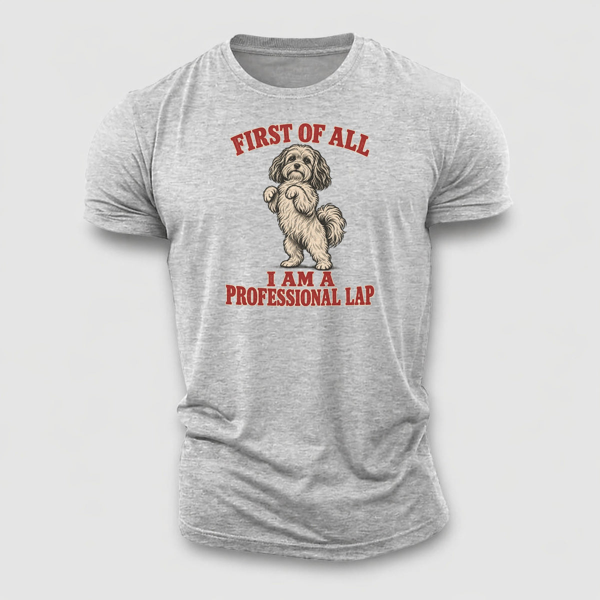 Havanese Dog Declarations Cotton T-Shirt – Sport Grey