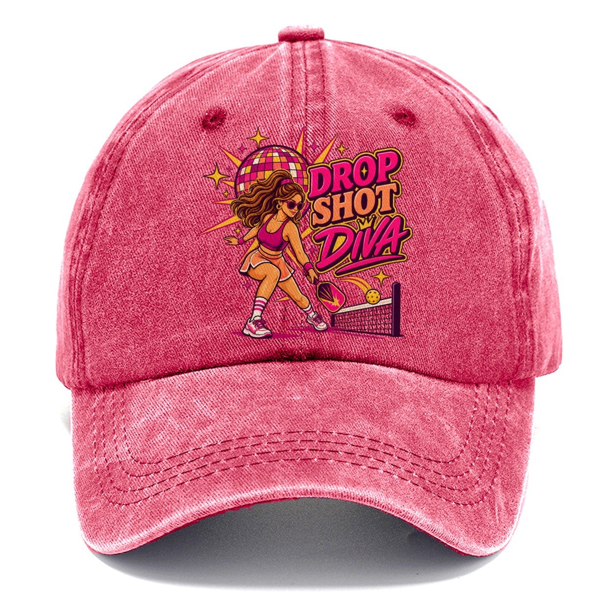 Drop Shot Diva Pickleball Life Classic Cap – Pomegranate Blush