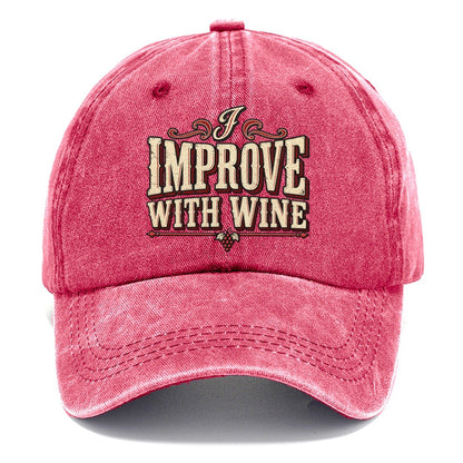 I Improve With Wine American Wit Classic Cap – Pomegranate Blush