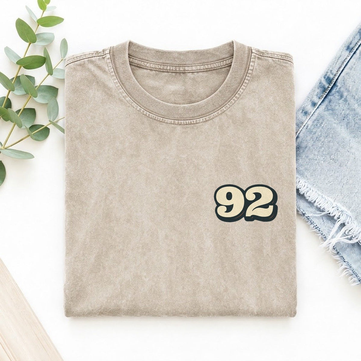 Number 92 Left Chest Vintage T-shirt – Off White